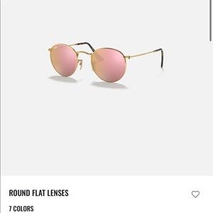Ray-Ban mirrored round sunglasses flash